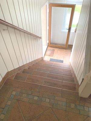 Treppenhaus zum Gartenbereich