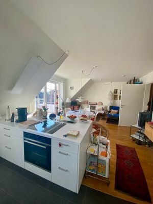 Ansicht v. Küche zum Essen-Wohnen