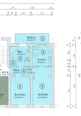 Grundriss WE 9 Eulitzstr. 14 