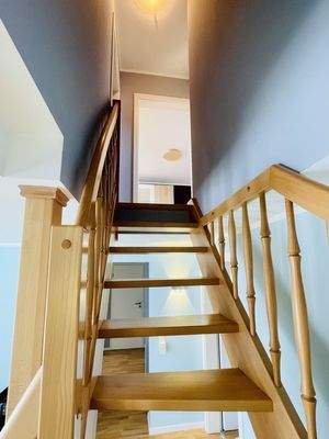 Treppenaufgang ins Dachgeschoss