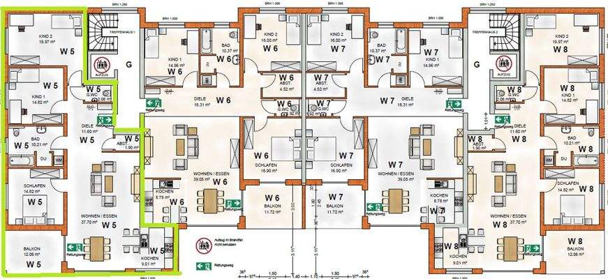 Lage Wohnung in Etage