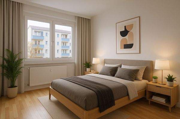 Schlafzimmer - Einrichtungsvorschlag generiert