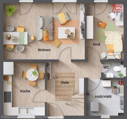 Grundriss EG zusätzl. Zimmer