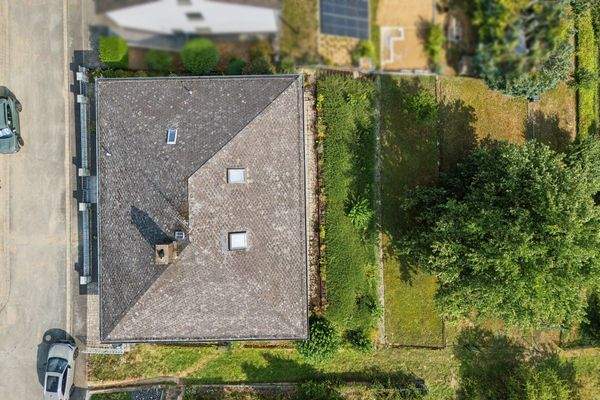 Draufsicht mit Garten 