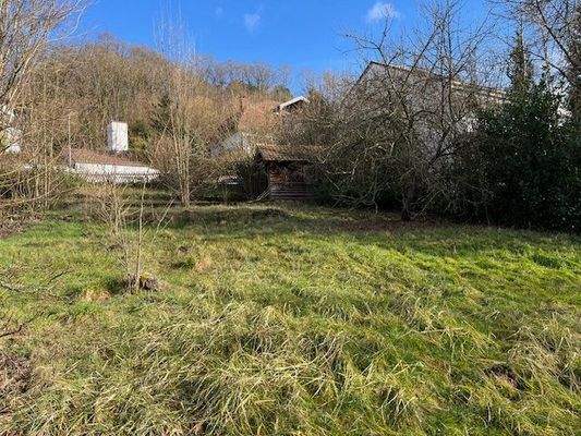 Blick auf das Grundstück