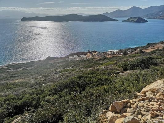 Kreta, Plaka Elounda: Bauland direkt am Meer zu verkaufen