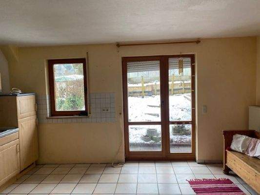 Wohnküche/Zugang Garten