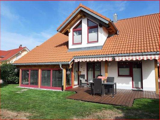 Blick Terrasse, Wintergarten