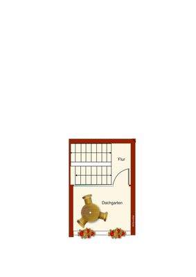 Dachgarten (n. maßstäblich)