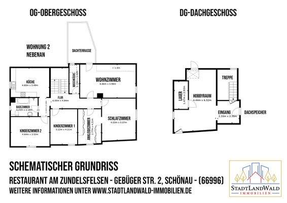 Schematischer Grundriss - Restaurant Zundelsfelsen_OG-DG