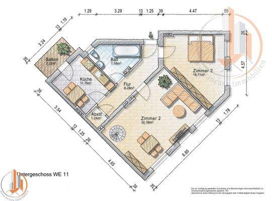 Grundriss 2. Obergeschoss WE 11