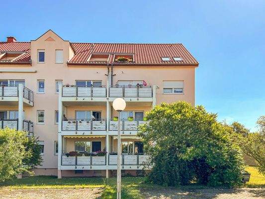 Blick auf die Balkonanlage