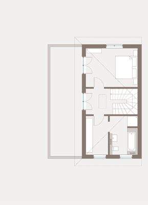 Grundriss Dachgeschoss frei planbar ohne Mehrkosten.