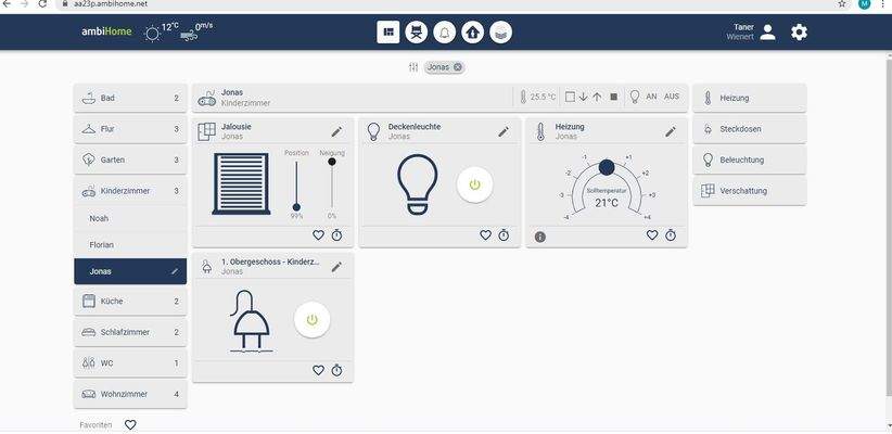 Smarthome / Tabletsteuerung