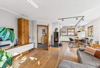 Wohnzimmer mit Kaminofen
