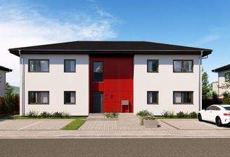 Ansicht Eingang Trespa