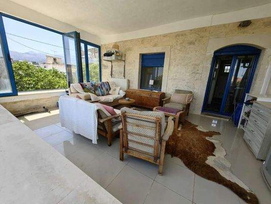 Kreta, Eleutherna: Freistehendes Steinhaus mit 2 unabhängigen Studios zum Verkauf