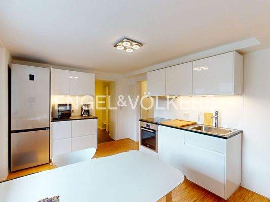 Die Küche in der Einliegerwohnung