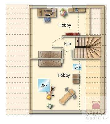 Ausgebauter Dachboden