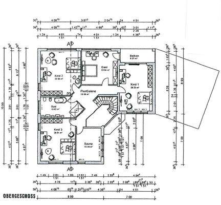 3088 Grundriss Wohnhaus OG