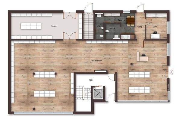 Grundriss Ladeneinheit EG