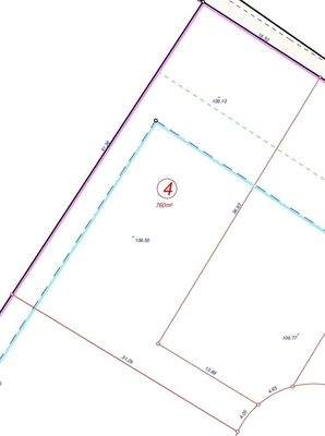 Grundstück Planauschnitt Teifläche 4