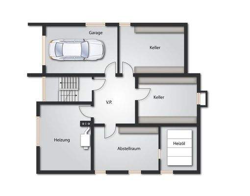 Grundriss UG möbliert