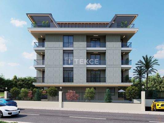New Apartments for Sale in a Complex with a Pool in Konyaaltı