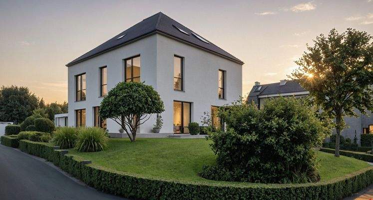 Außenansicht mit Gartenblick