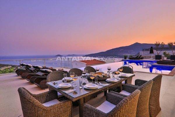 Sea and Mountain-View Villa with Private Pool in Kalkan Kaş