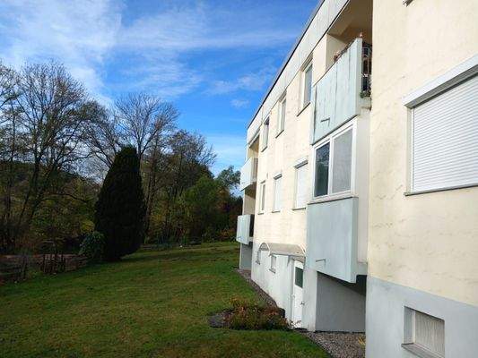 Gebäude mit Gemeinschaftsgarten