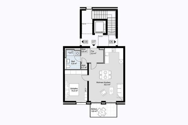 Grundriss Wohnung 7