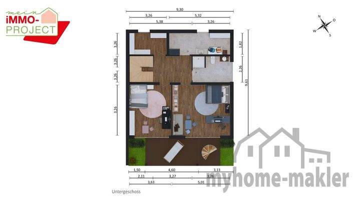 Grundriss Untergeschoss 2D