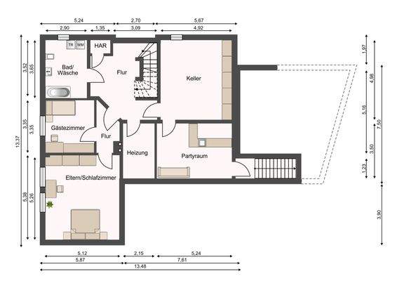Grundriss Souterrain