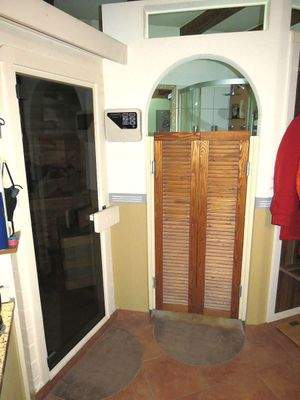 Zugang Sauna und Bad 