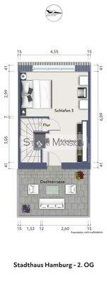 Grundriss 2. OG (Studio)