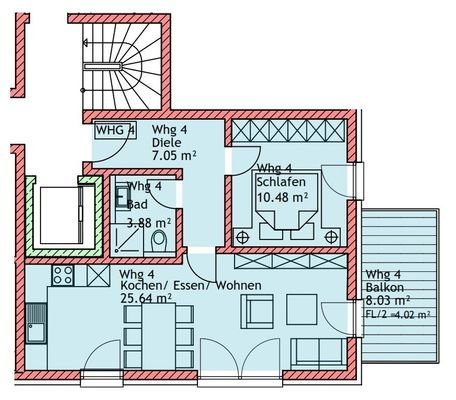 Grundriss Wohnung 4