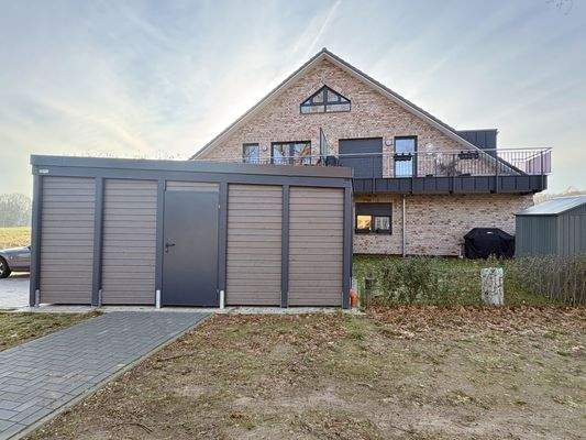 Außenansicht / Fahrradschuppen