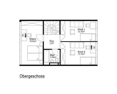 Grundriss Obergeschoß