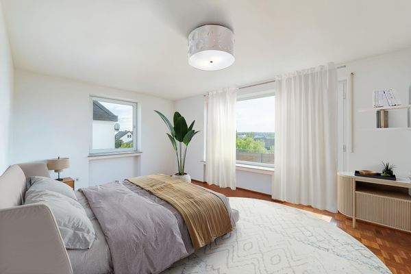 Schlafzimmer- virtuell möbliert und renoviert