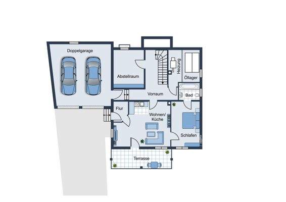 Grundriss Hanggeschoss