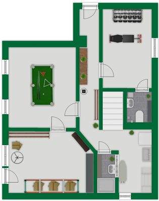 Grundriss-Skizze Untergeschoss