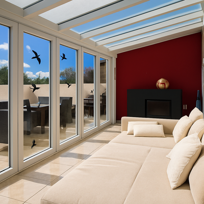 Wintergarten mit Kamin