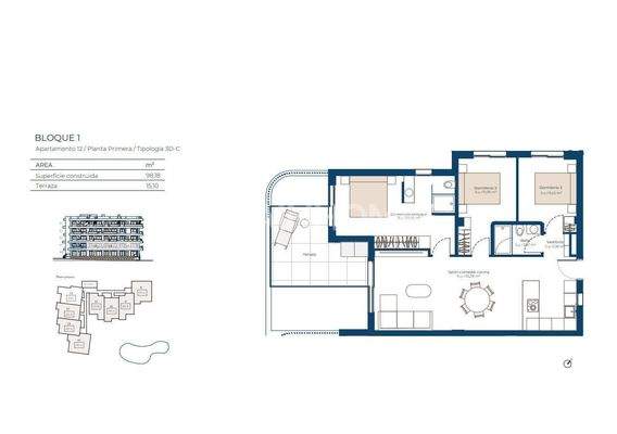 Golf Flats with Shared Pool and Garden in Murcia