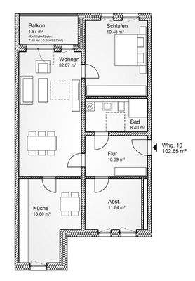 Grundriss Whg 10