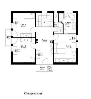 Grundriss Obergeschoß