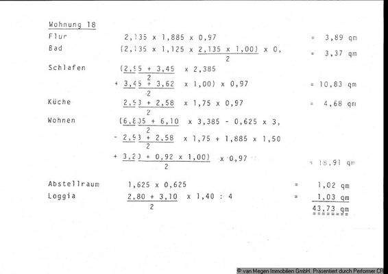Wfl Berechnung WE 18