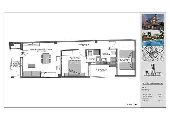 Flats with Rooftop Pool near the Beach in Santa Pola Alicante