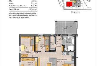 Grundriss OG  Wohnung 6