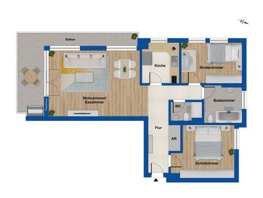 Grundriss 1. Obergeschoss